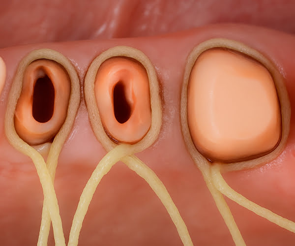 Applying RETRAX® Retraction Cord for precise tissue management around a tooth