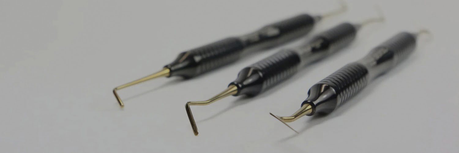 Titanium nitride coated blade of Rocha Series™ composite instrument