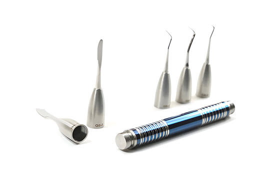 Interchangeable sculpting tips from Get Sculpted® dental waxing set