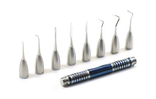 Get Sculpted® waxing tools arranged on dental lab bench