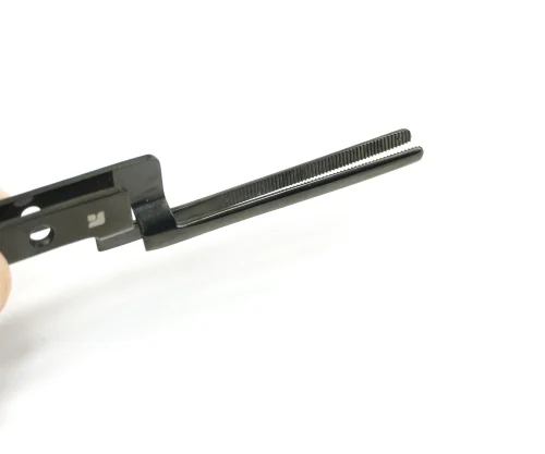 Promark® forceps firmly holding dental articulating paper without slippage